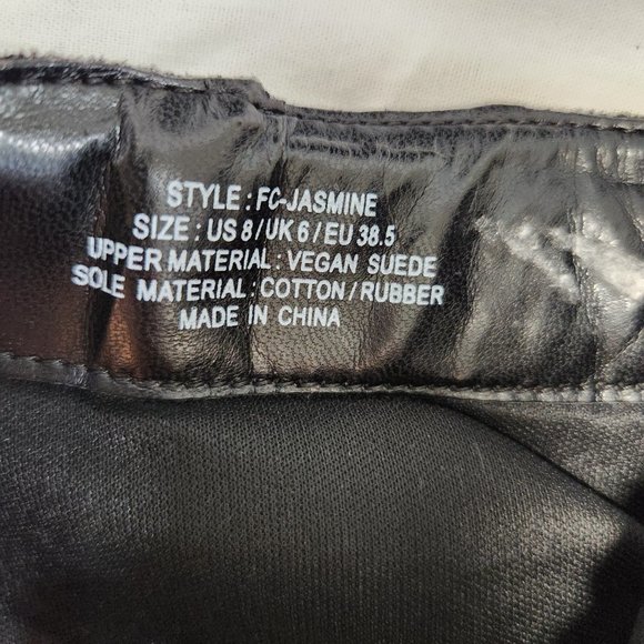 FRENCH CONNECTION Black Jasmine Lug Sole Vegan Side Zip Booties Size 8 LIKE NEW! - Picture 13 of 16